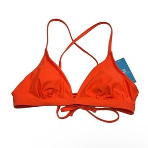 Cupshe size medium NWT bright neon orange bikini top in perfect condition!